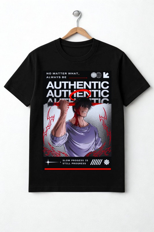 Authentic Mode: Progress Unlocked | Jujutsu Kaisen Oversized T-Shirt