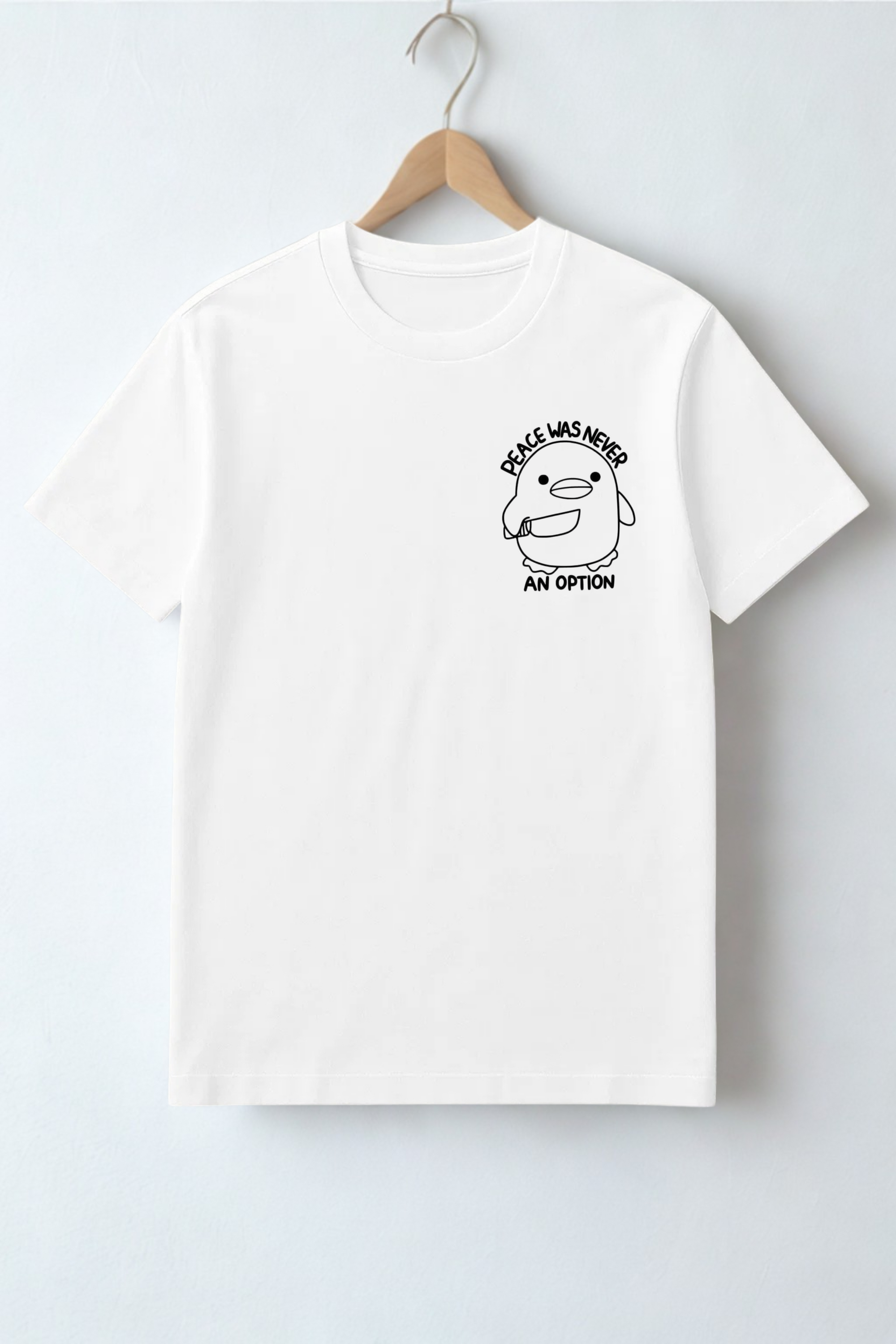 Peace Was Never An Option: Knife Duck Edition Oversized T-Shirt