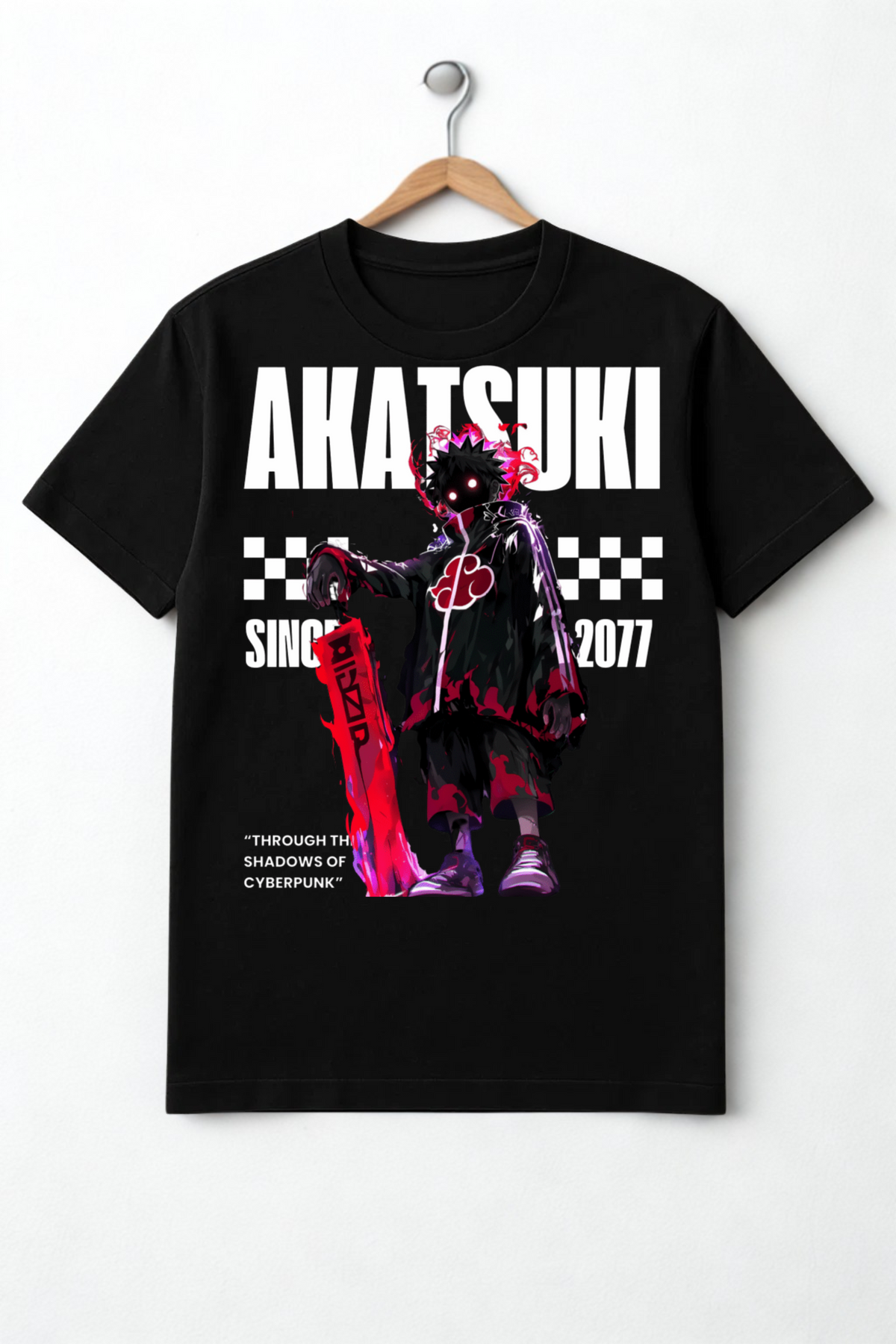 Akatsuki 2077: Cyber Ninja Uprising | Naruto Oversized T-Shirts
